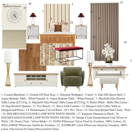 Bedroom brownish with contrast Interior Design Mood Board by Isha02 on Style Sourcebook