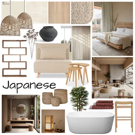 Japanese Interior Design Mood Board by Nicole Williams on Style Sourcebook