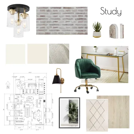 Neutral Study Interior Design Mood Board by Brianne.marie.gisele on Style Sourcebook