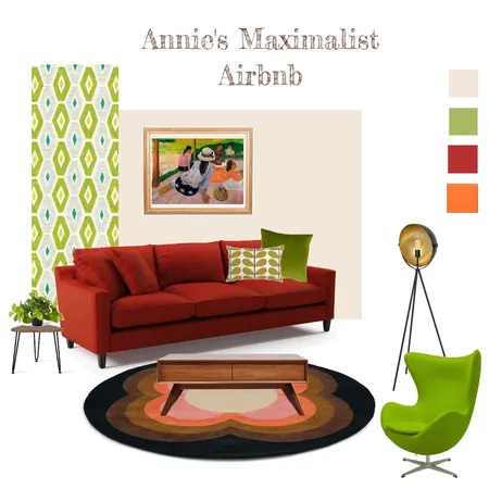 Annie's Maximalist Airbnb Interior Design Mood Board by JoannaLee on Style Sourcebook