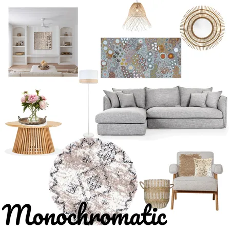 monochromatic Interior Design Mood Board by lyn abbott on Style Sourcebook
