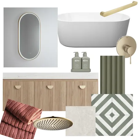 Green and off white bathroom Interior Design Mood Board by jojoando on Style Sourcebook