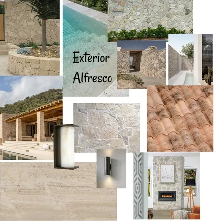 Exterior Pool Alfresco Interior Design Mood Board by helenpagnin on Style Sourcebook