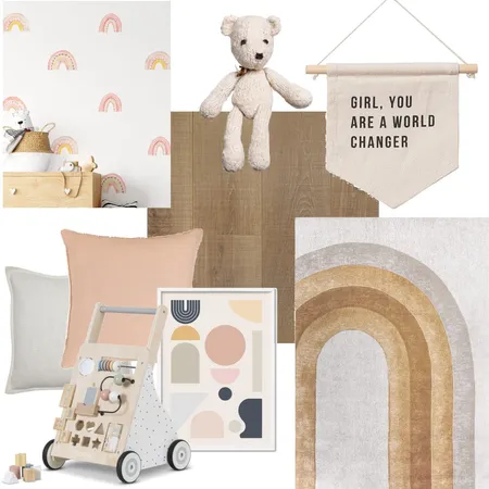 לוח השראה חדר ילדה Interior Design Mood Board by gabareen on Style Sourcebook