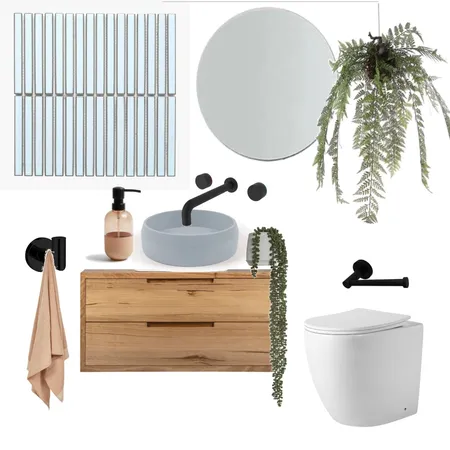 Powder Blue Powder Room Interior Design Mood Board by Bathware Direct on Style Sourcebook