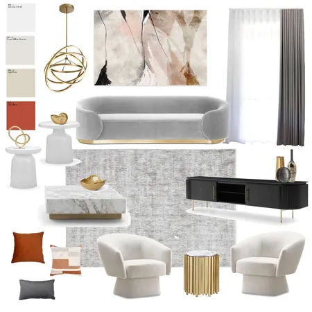 Living Room Sample Board 3 Interior Design Mood Board by Ana Soares on Style Sourcebook
