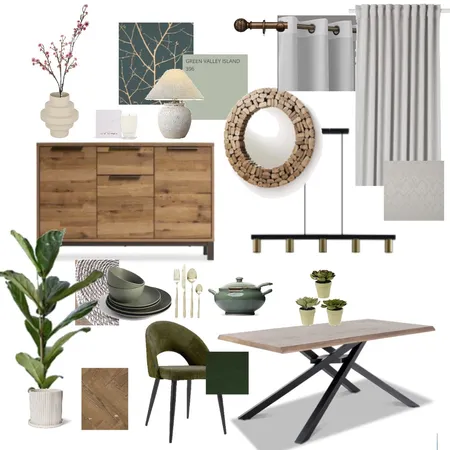 Monochromatic Dining Room Interior Design Mood Board by theresa_maris on Style Sourcebook