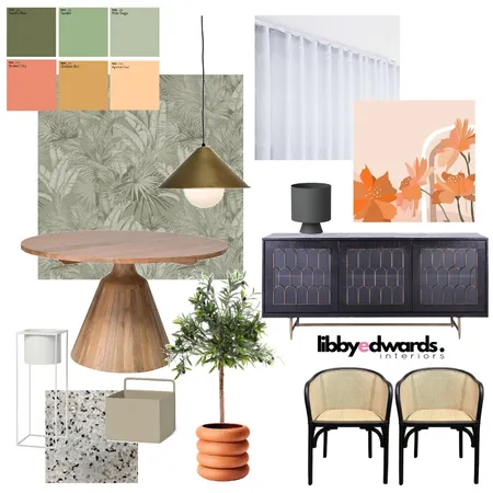 Modern Art Deco Inspired Dining Interior Design Mood Board by Libby Edwards Interiors on Style Sourcebook