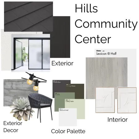 Hills Community Center (Modern) Interior Design Mood Board by genevievebaker7@gmail.com on Style Sourcebook