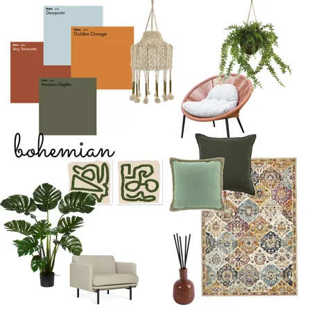bohemian Interior Design Mood Board by ava on Style Sourcebook