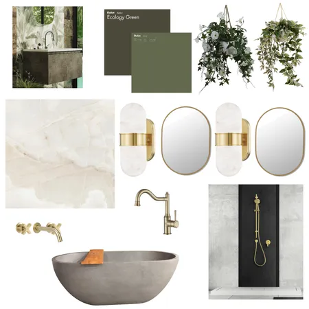 Modern industrial bathroom Interior Design Mood Board by yubells on Style Sourcebook