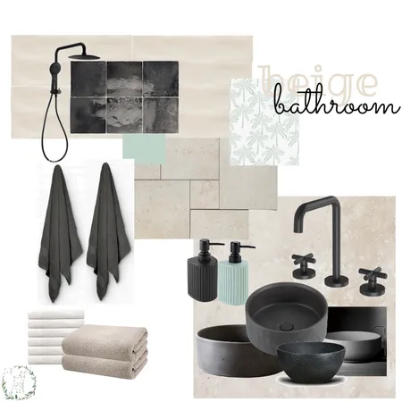 beige bathroom Interior Design Mood Board by Laurel and Fawne on Style Sourcebook