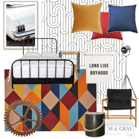 Boys bedroom Mood Board Interior Design Mood Board by M & Gray Design on Style Sourcebook