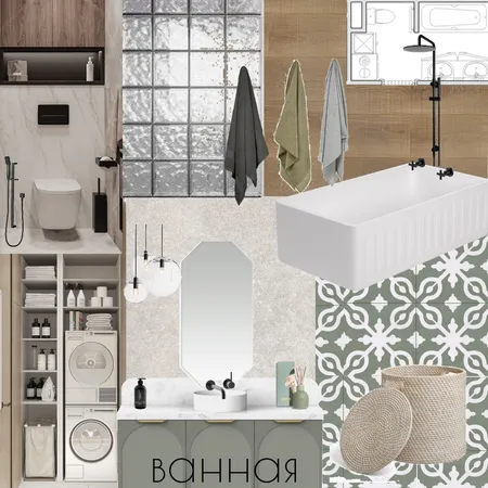 ванная комната Interior Design Mood Board by ЗуХай on Style Sourcebook