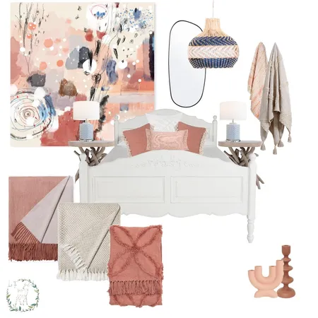 clay pink bedroom Interior Design Mood Board by Laurel and Fawne on Style Sourcebook