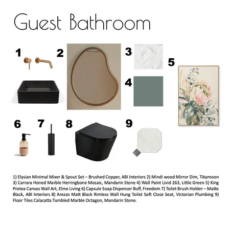 Guest Bathroom Interior Design Mood Board by mariapb on Style Sourcebook