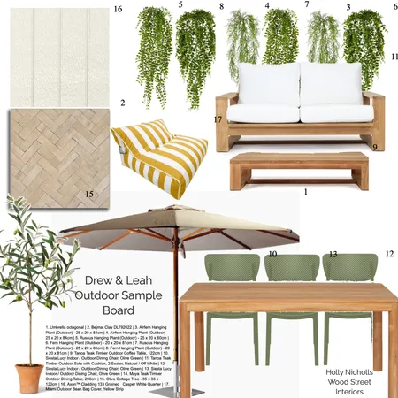 Drew & Leah Outdoor Interior Design Mood Board by Wood Street Interiors on Style Sourcebook