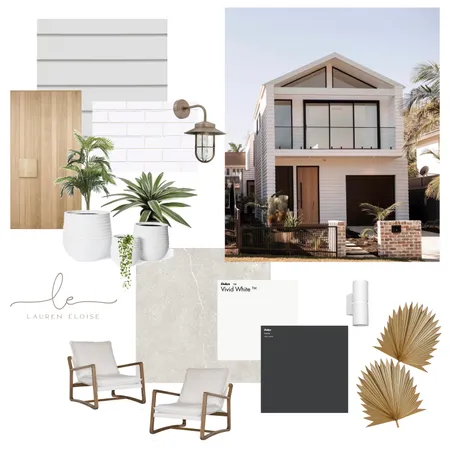 Modern Coastal facade Interior Design Mood Board by Lauren Eloise on Style Sourcebook