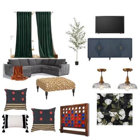 family game room Interior Design Mood Board by Live in Bloom design on Style Sourcebook