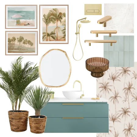Tropical Oasis Bathroom Interior Design Mood Board by Urban Road on Style Sourcebook