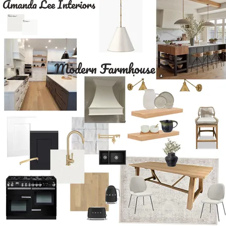 Modern Farmhouse Kitchen Interior Design Mood Board by Amanda Lee Interiors on Style Sourcebook