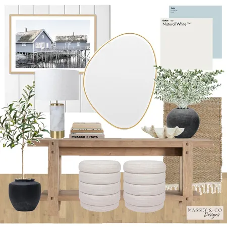 Organic Coastal Entry Interior Design Mood Board by Massey & Co Designs on Style Sourcebook