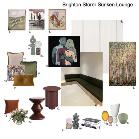 Brighton storer Sunken Lounge Interior Design Mood Board by Susan Conterno on Style Sourcebook