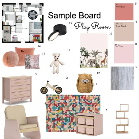 Sample Board Play Room Interior Design Mood Board by aninhavl on Style Sourcebook