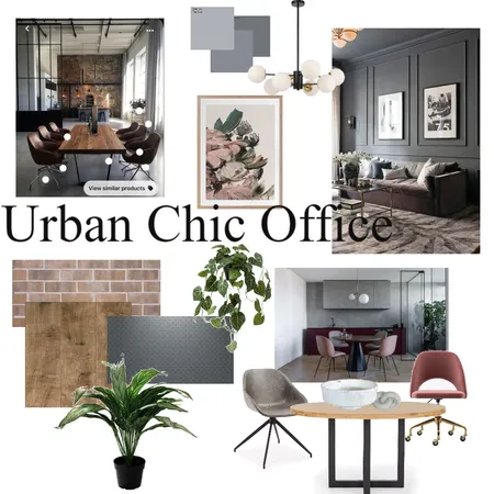 Urban Chic Office Interior Design Mood Board by Mkomant on Style Sourcebook