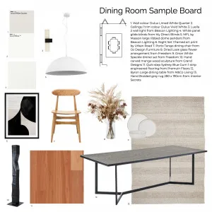 Dining Room Sample Board Interior Design Mood Board by KS Creative on Style Sourcebook