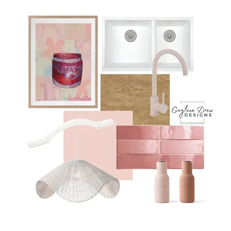 A Jamming Pink Kitchen Interior Design Mood Board by adrew32 on Style Sourcebook