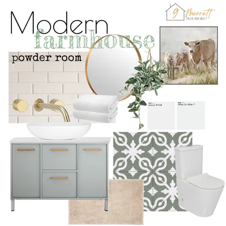 First floor powder room Interior Design Mood Board by Kylie - 9 Merrett Interiors on Style Sourcebook