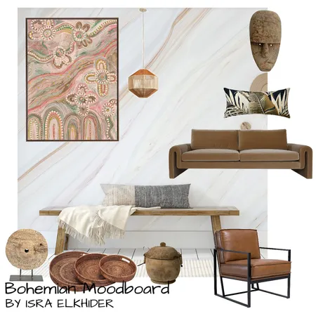 bohemian moodboard 001 Interior Design Mood Board by Isra Elkhider on Style Sourcebook