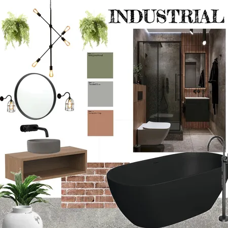 Modern Industrial Bathroom Interior Design Mood Board by VuyiswaS on Style Sourcebook