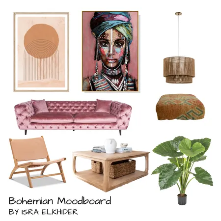 bohemian moodboard 003 Interior Design Mood Board by Isra Elkhider on Style Sourcebook