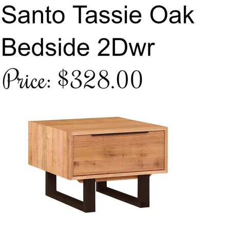 Santo Tassie Oak Bedside 2Dwr Interior Design Mood Board by Roomlane on Style Sourcebook