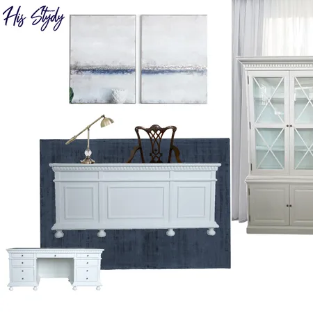 His Study - Winston Hills Interior Design Mood Board by Style My Home - Hamptons Inspired Interiors on Style Sourcebook