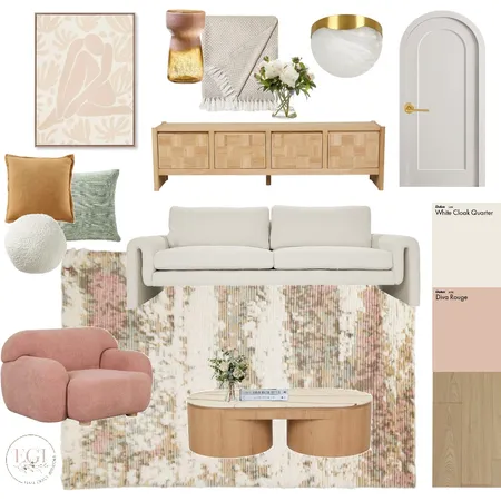 Curvy Living Room Interior Design Mood Board by Eliza Grace Interiors on Style Sourcebook
