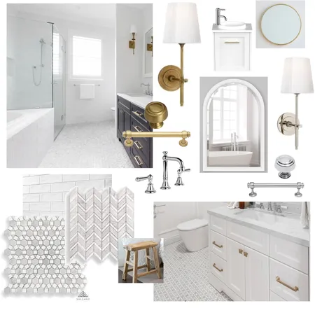 Upstairs bathrooms Interior Design Mood Board by Homebird on Style Sourcebook
