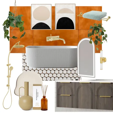 Week One - Mid Century Modern Intro Interior Design Mood Board by The Blue Space on Style Sourcebook