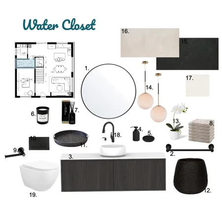 Water Closet Interior Design Mood Board by Momina1499 on Style Sourcebook