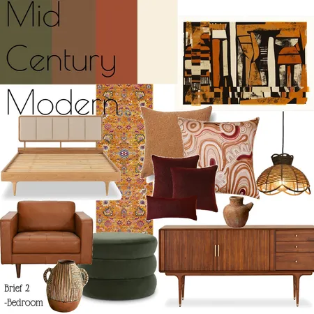 Mid century Modern for a couple in their 60-70's Interior Design Mood Board by Rayan Hijazi on Style Sourcebook