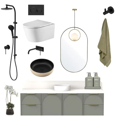 Sage Green Bathroom Interior Design Mood Board by Oliveri on Style Sourcebook