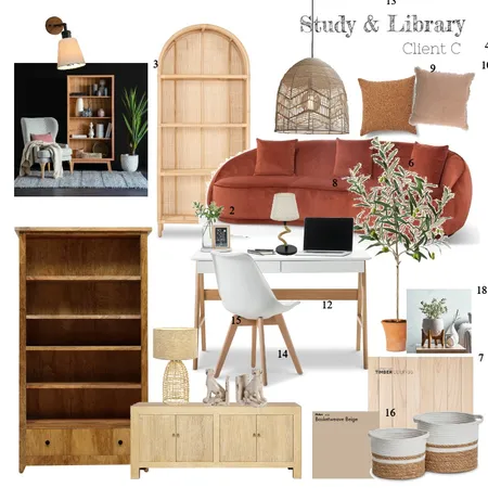 Study & Library Interior Design Mood Board by jinnarintrus on Style Sourcebook