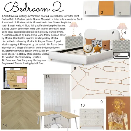 Sample Board bedroom 2 Interior Design Mood Board by Charmaineattard82 on Style Sourcebook