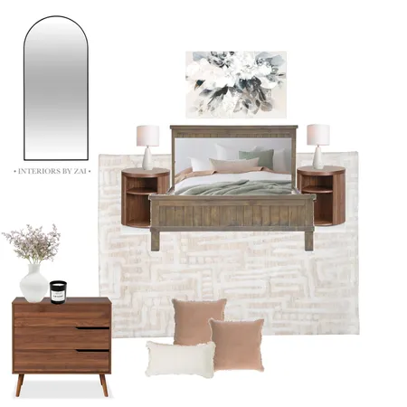 Calm bedroom Interior Design Mood Board by Interiors By Zai on Style Sourcebook