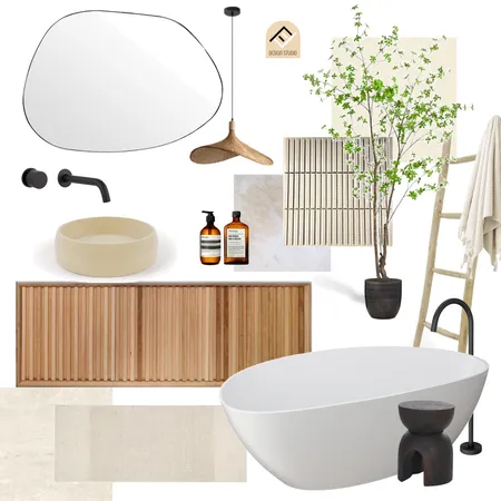 Japnadi Main Bathroom Interior Design Mood Board by Five Files Design Studio on Style Sourcebook
