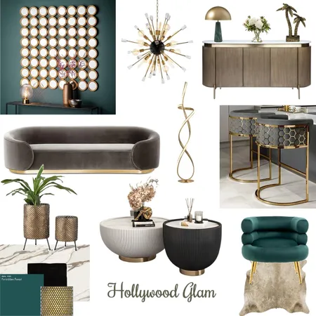 Hollywood Glam Interior Design Mood Board by Riya G on Style Sourcebook