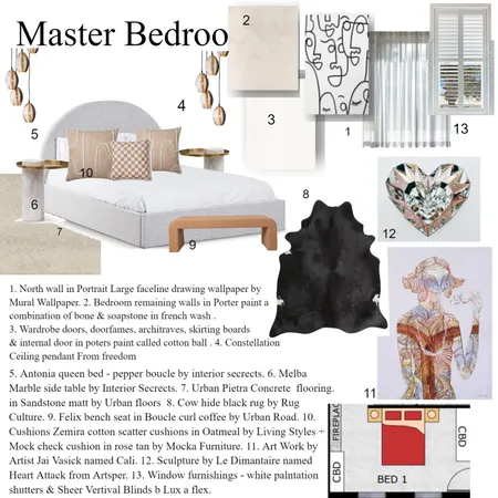 Sample Board Master Bedroom Interior Design Mood Board by Charmaineattard82 on Style Sourcebook