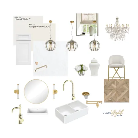 French Provincial Style Kitchen Interior Design Mood Board by Clare Elizabeth Design on Style Sourcebook